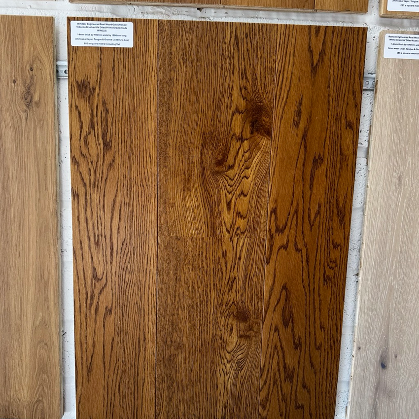 Windsor Engineered Real Wood Oak Smoked Tobacco Brushed UV Oiled